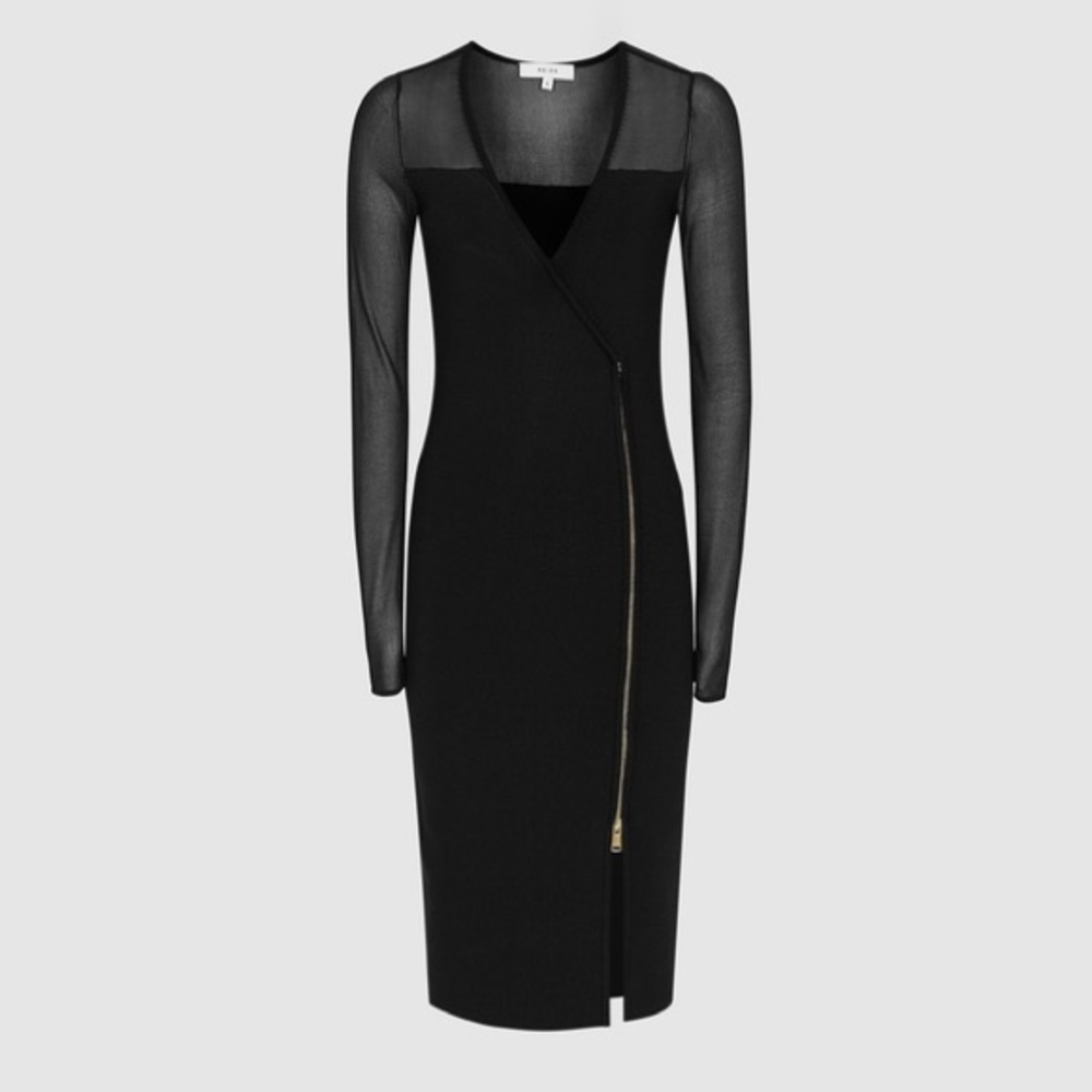 NWT Reiss Valencia Illusion Sheath Dress